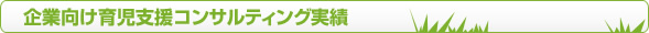 企業向け育児支援コンサルティング 実績